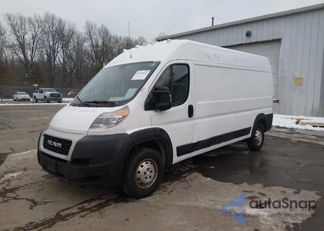 2019 Ram Promaster 2500 High Roof 159 Wb из США, поврежденный, VIN 3C6TRVDG6KE507574